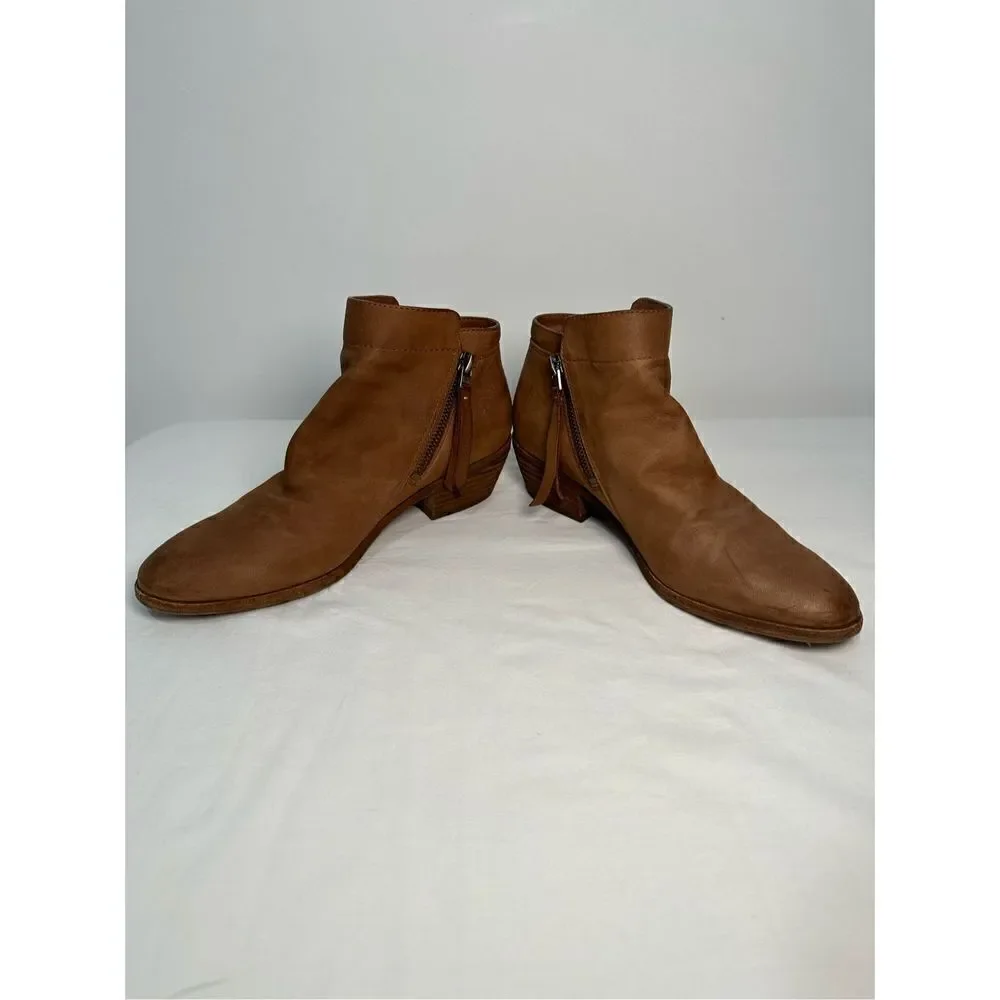 Sam Edelman tan leather zippers on sides ankle boots size 7.     S-0330 - Picture 3 of 8
